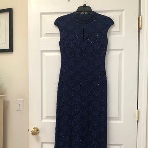 Navy blue short sleeve dress